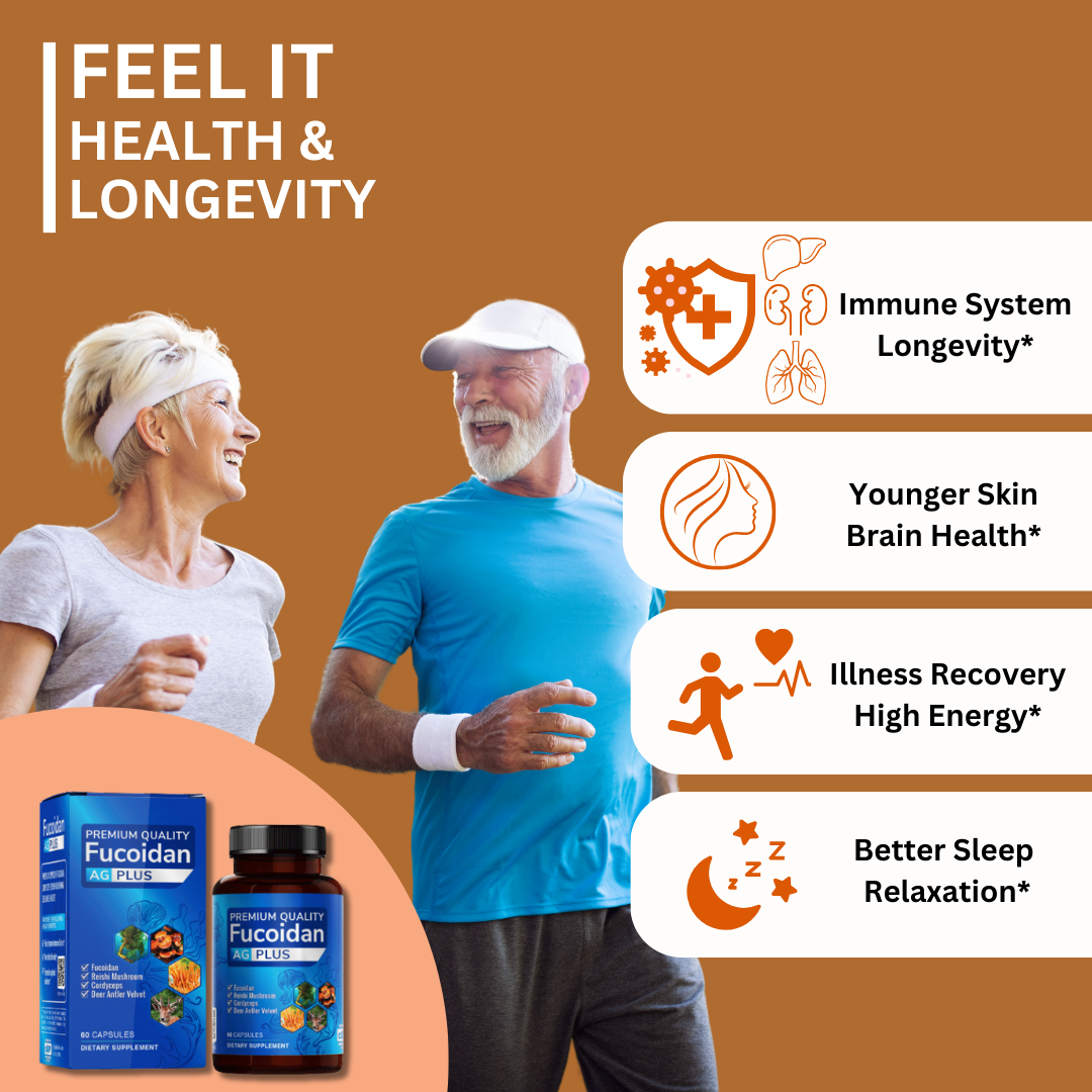 Fucoidan MIX AG Plus-3 longevity lung liver kidney cancer young skin joint support better sleep