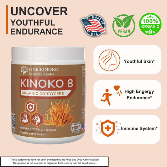 KINOKO 8 ORGANIC CORDYCEPS powder