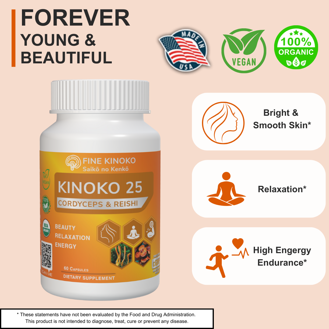 KINOKO 25 Cordyceps + Reishi Capsule