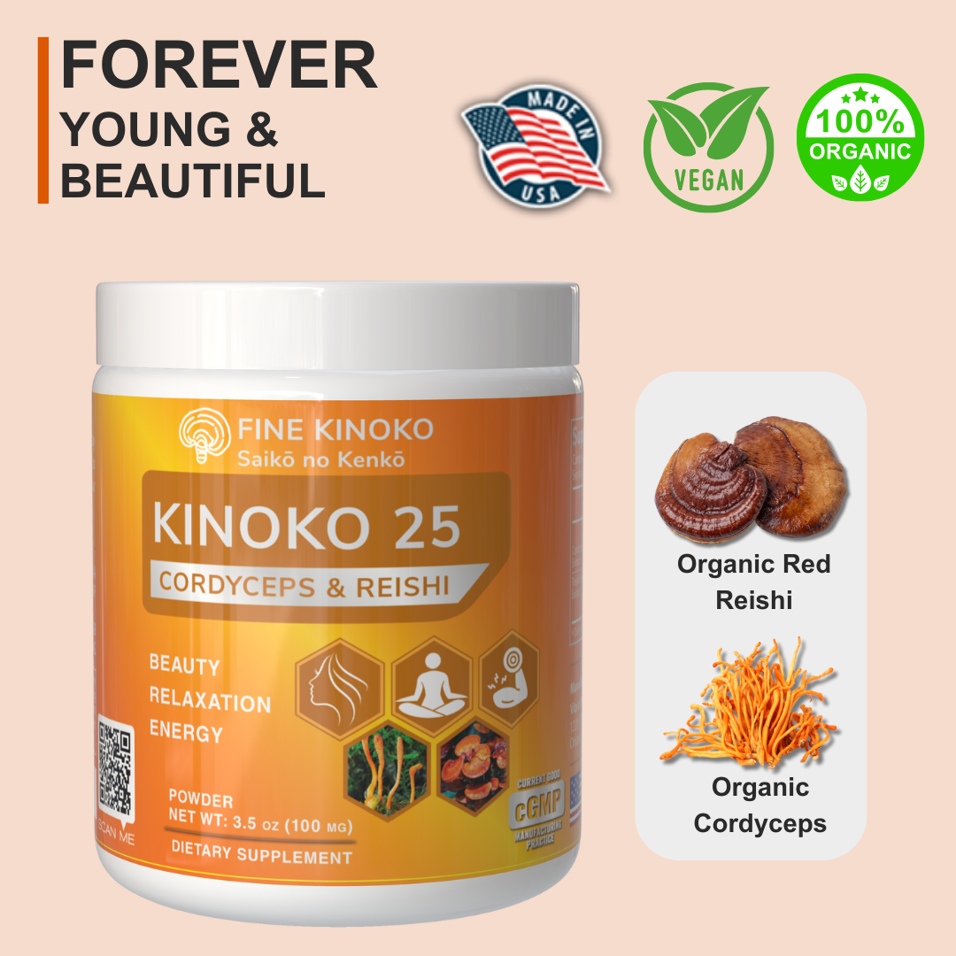 KINOKO 25 Cordyceps + Reishi Powder