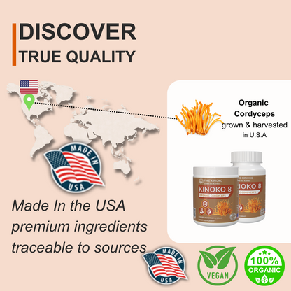 KINOKO 8 ORGANIC CORDYCEPS powder